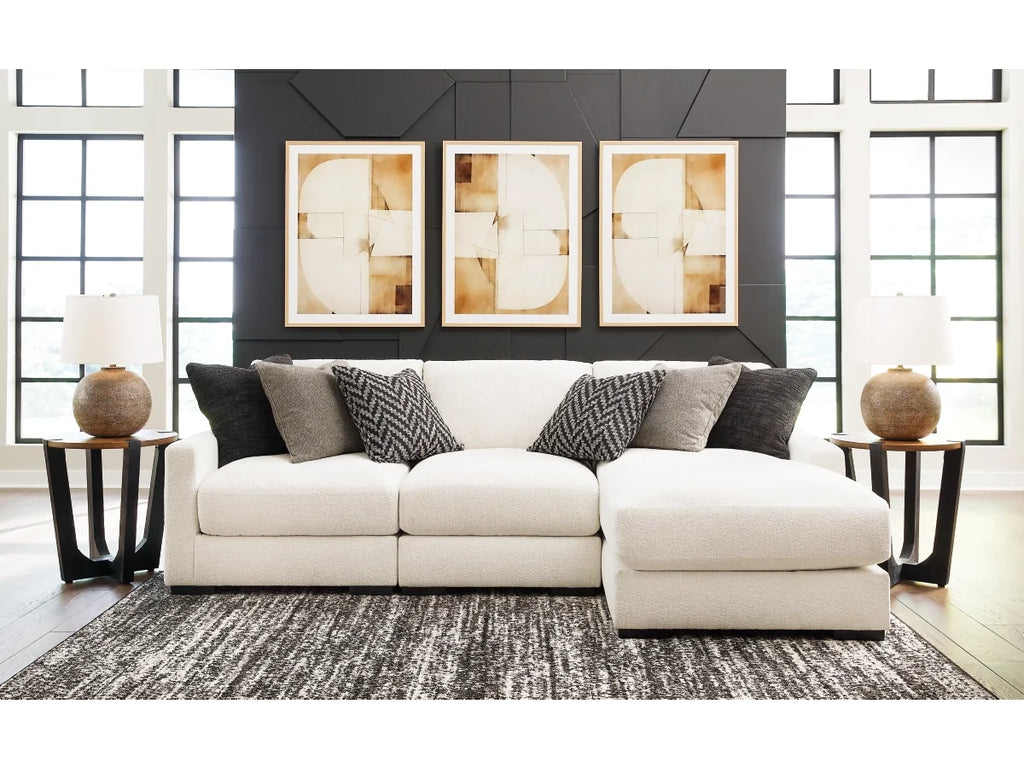 Elissa Court 3-Piece Next-Gen Nuvella™ Performance Fabric Modular Sofa Chaise