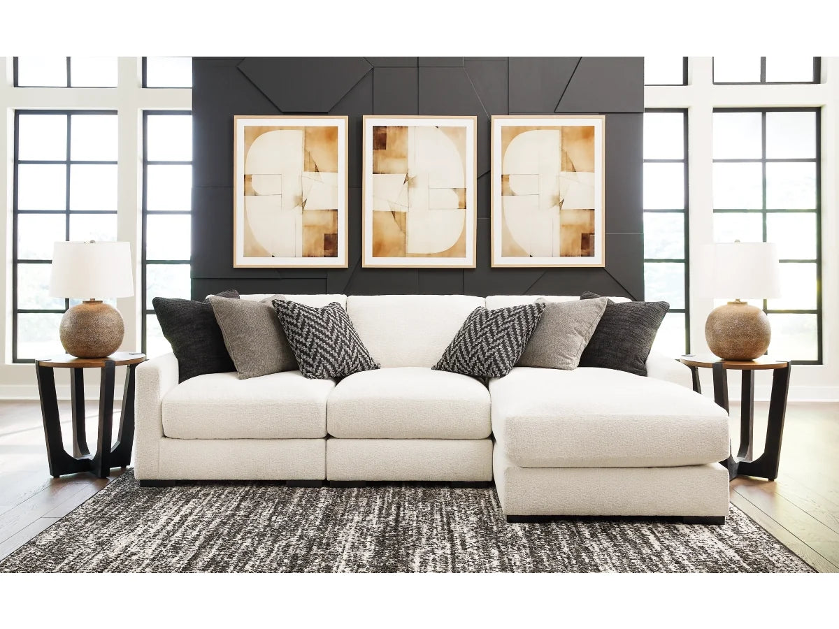 Elissa Court 3-Piece Next-Gen Nuvella™ Performance Fabric Modular Sofa Chaise