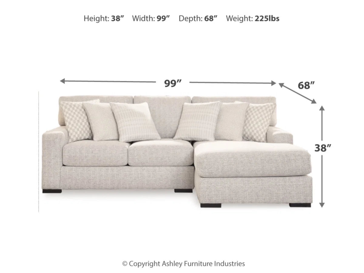 Larce 2-Piece Next-Gen Nuvella™ Performance Fabric Sofa Chaise