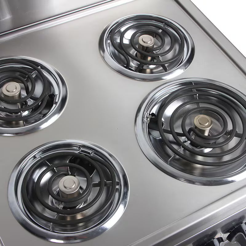 Avanti 24 in. 2.6 cu. ft. Electric Range with Coil Burners - Stainless Steel
