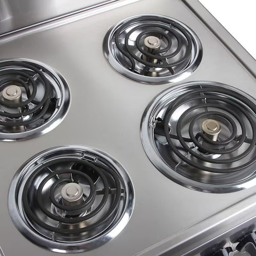 Avanti 24 in. 2.6 cu. ft. Electric Range with Coil Burners - Stainless Steel