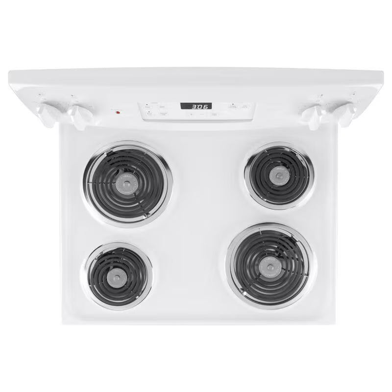 GE 30 in. 5 cu. ft. Electric Range with Coil Burners - White