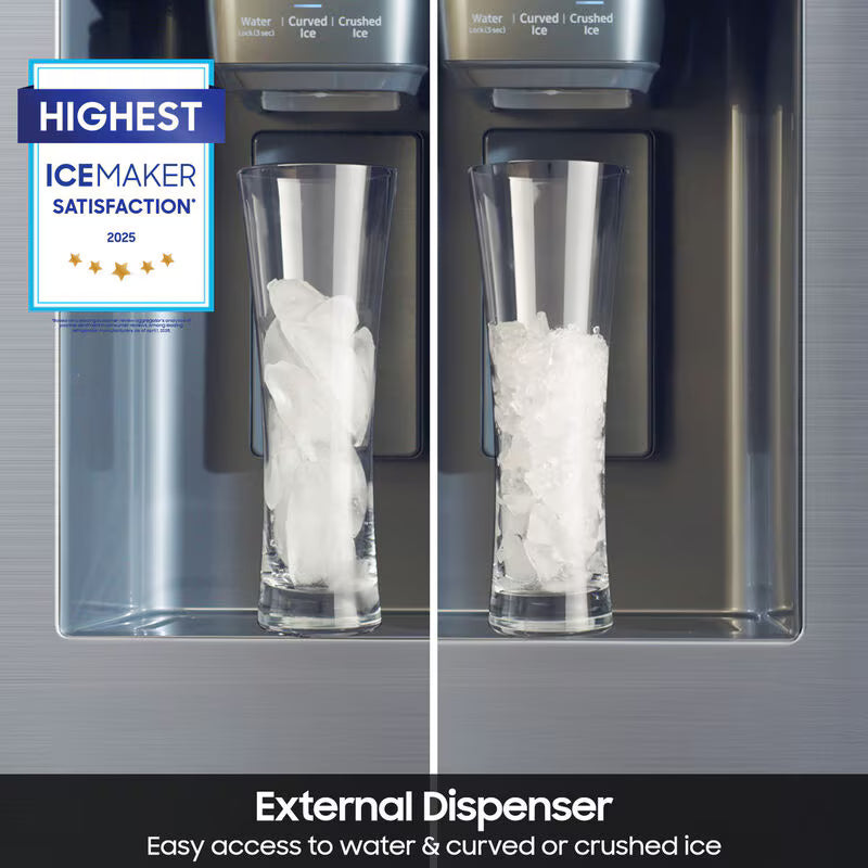 Samsung 36 in. 28 cu. ft. Smart 4-Door French Door Refrigerator with Ice & Water Dispenser - Stainless Steel