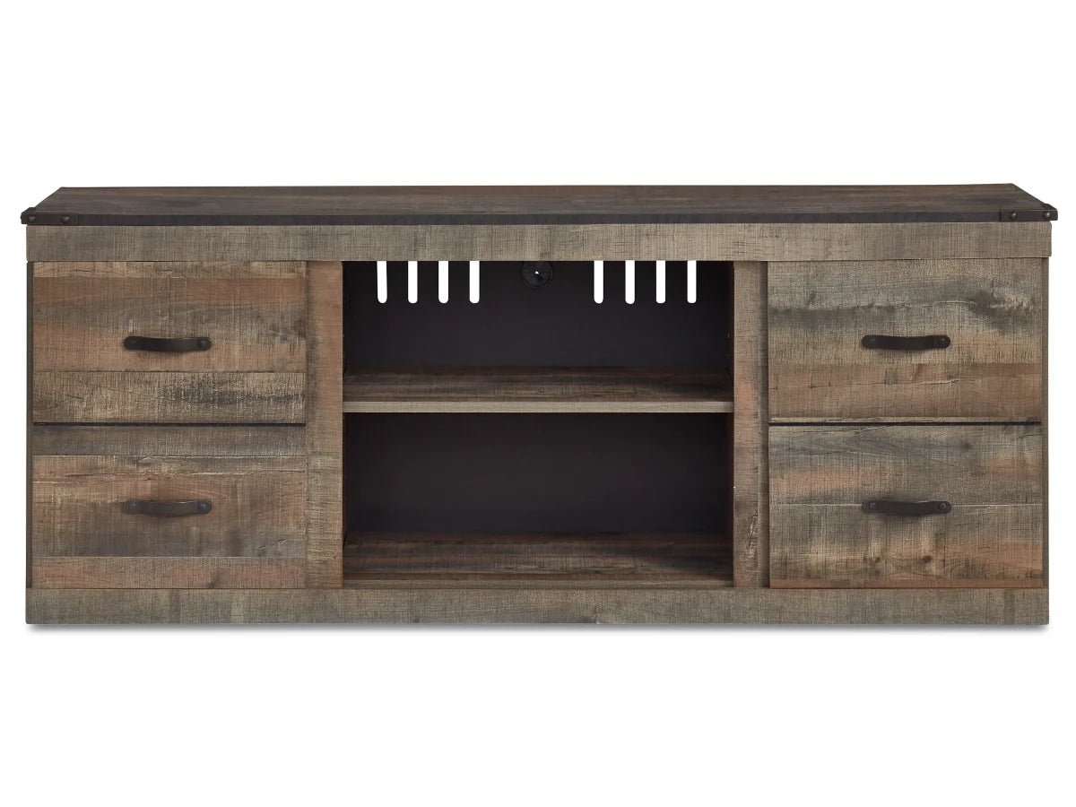 Trinell 2 Door 60" TV Stand with Open Center Shelving