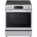 LG InstaView 30 in. 6.3 cu. ft. Smart Air Fry True European Convection Slide-In Electric Range with Radiant Burners - PrintProof Stainless Steel
